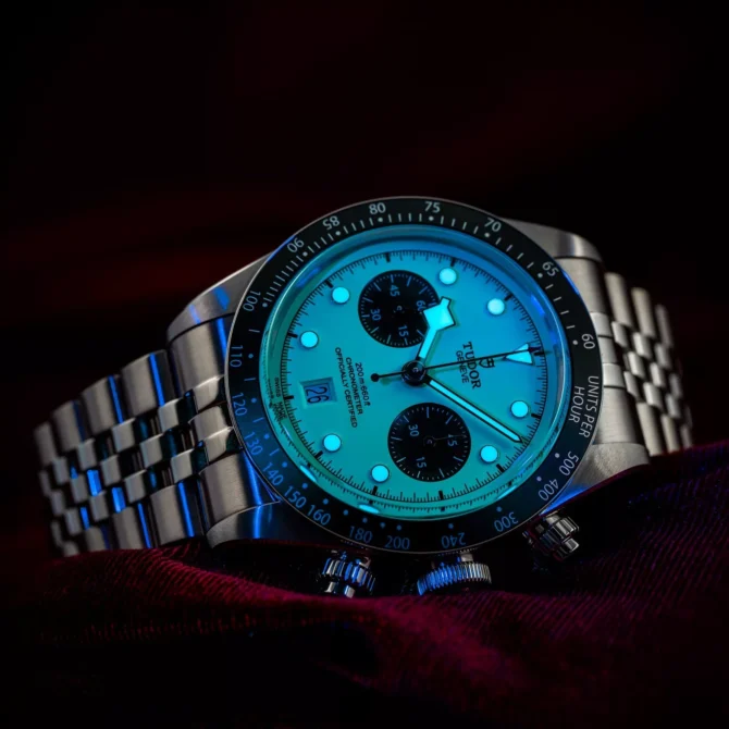 TDR Black Bay Chrono Flamingo Blue (BLSF)
