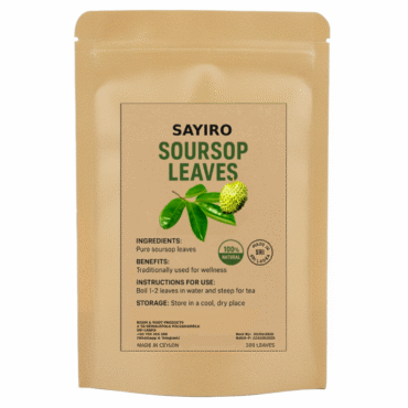 Soursop Leaves Tea Natural Herbal Tea Made in Ceylon – Pack of 100 Leaves